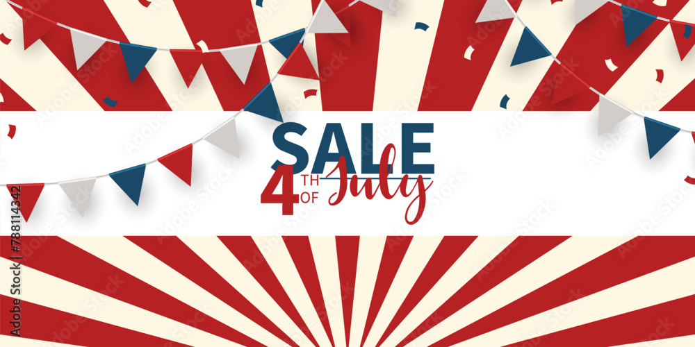 4th of July USA Independence Day background, celebration. Vector illustration 4th of July USA Independence Day background, celebration. Vector illustration
