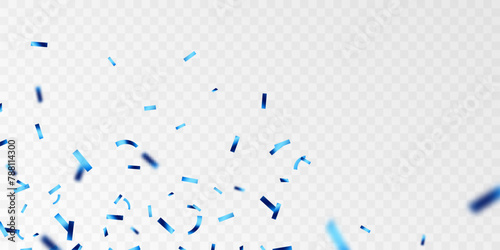 beautiful blue confetti background for celebration party Vector illustration