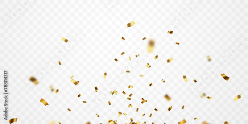 golden confetti background for festival decoration vector illustration