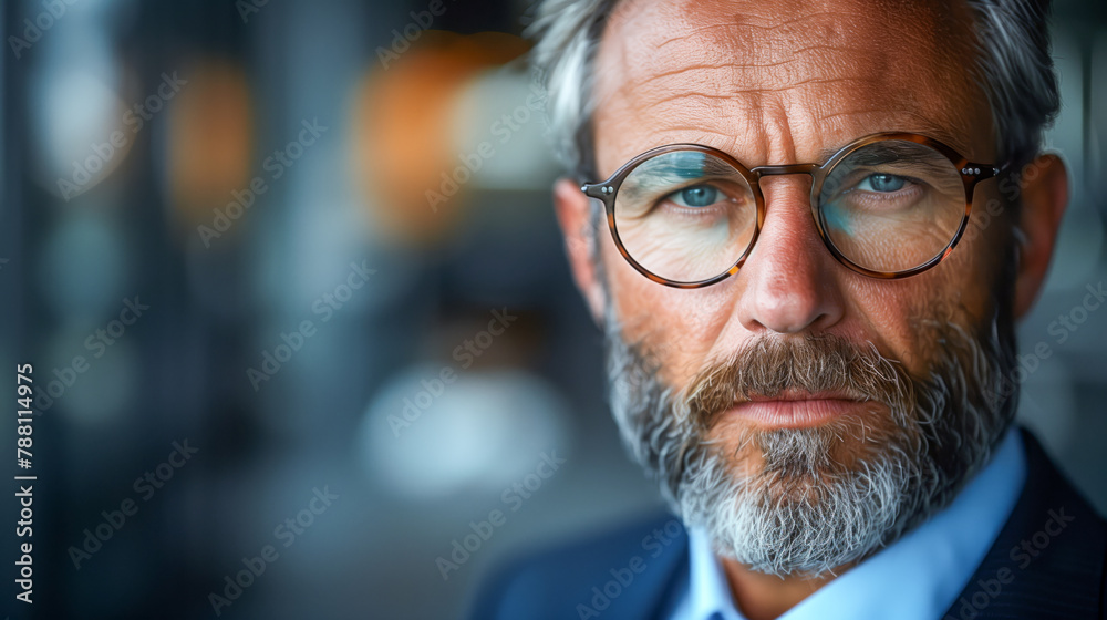 Happy diverse professional executive business man looking at camera standing in office lobby hall. Generative AI Happy diverse professional executive business man looking at camera standing in office lobby hall. Generative AI