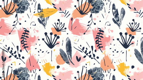 Seamless pattern with abstract geometric shapes 