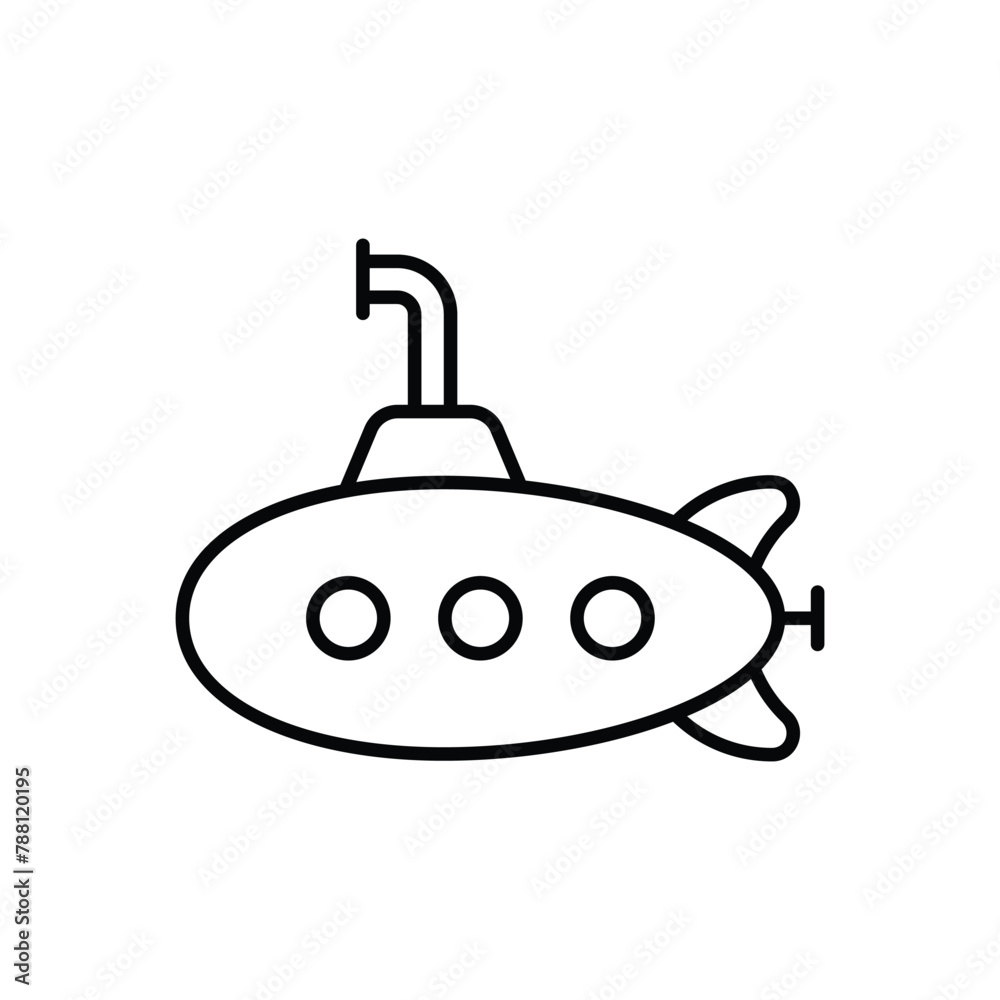 Submarine vector icon Submarine vector icon