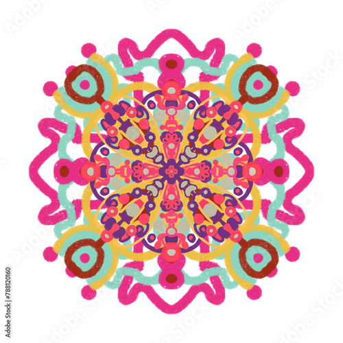 colorful mandala pattern design 