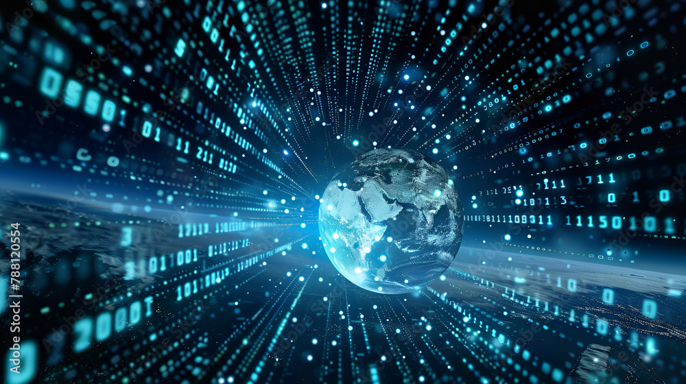 Futuristic global network and tacit digital data transfer ,Modern ...