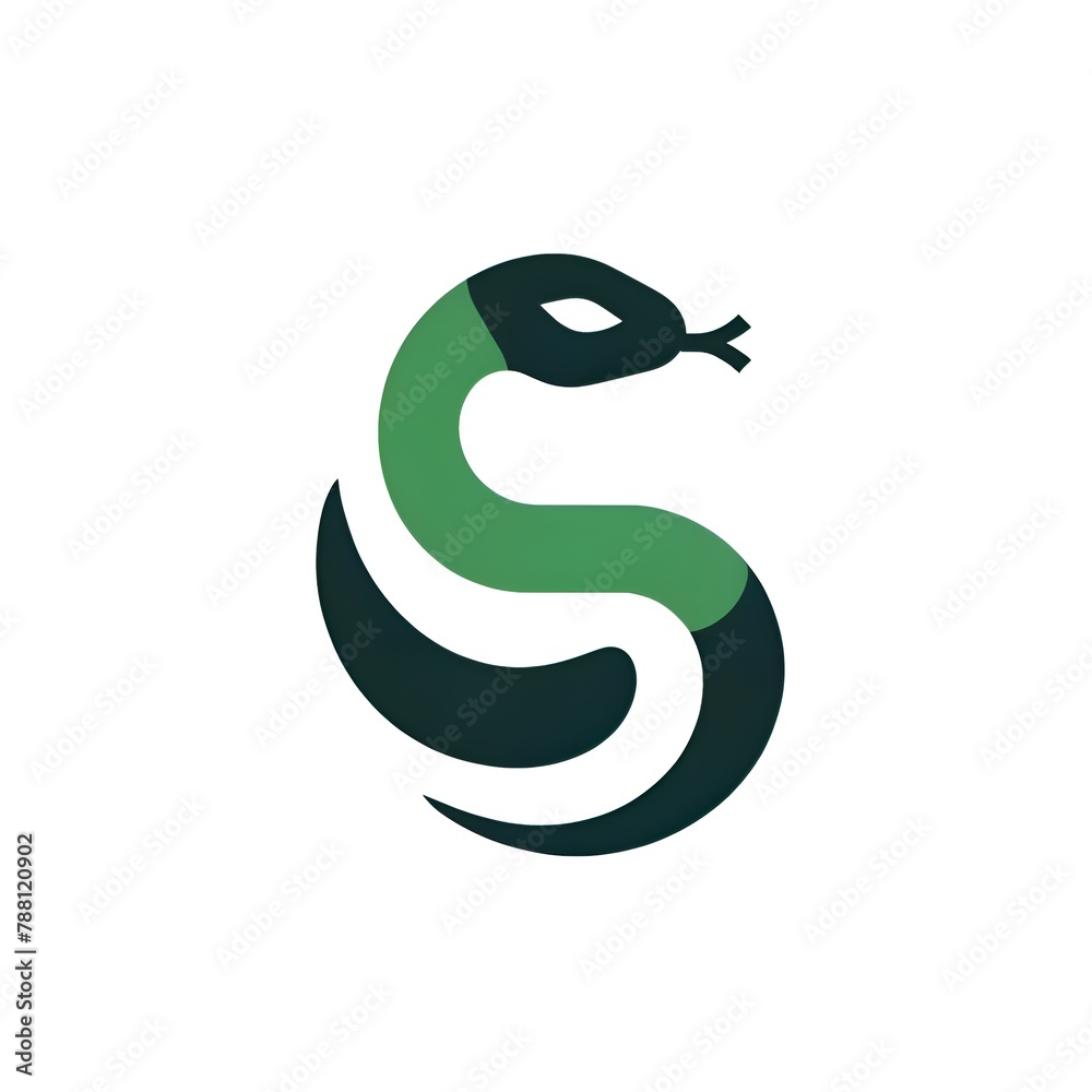 illustration of an serpent symbol isolated on white background illustration of an serpent symbol isolated on white background