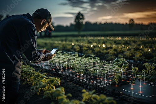 Image showcases modern equipment for soil cultivation, enhancing crop yield. Emphasize innovative methods and technologies vital for sustainable farming, Generative AI.