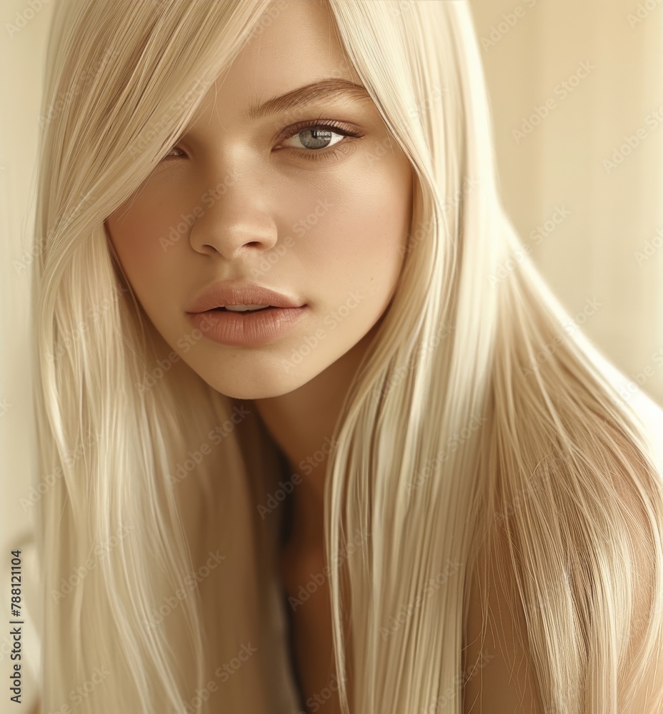 A blonde woman with long hair and a pale complexion A blonde woman with long hair and a pale complexion