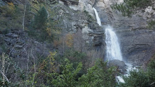  Sorrosal Waterfall in Broto, Pyrenees, Huesca Province, Aragon, Spain. photo
