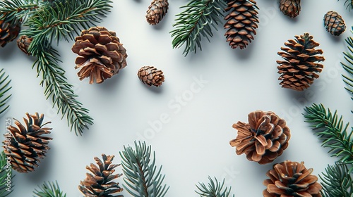Pine leaves and Pine Cones Wallpaper