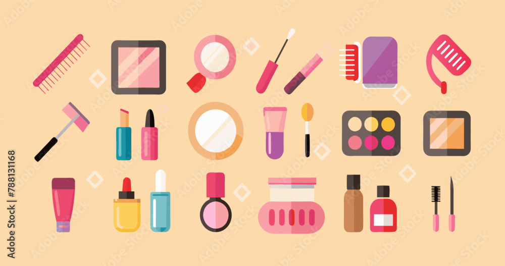 Beauty Cosmetics Icon (Simple flat vector for illustrations or graphics) Beauty Cosmetics Icon (Simple flat vector for illustrations or graphics)