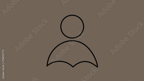 Abstract user icon set. web admin profile avatar. member account user icon. customer account sign. simple icon design.