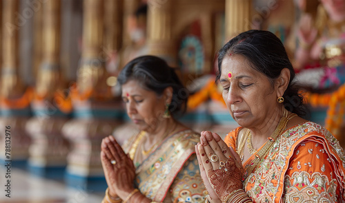 Vibrant saris, sacred space