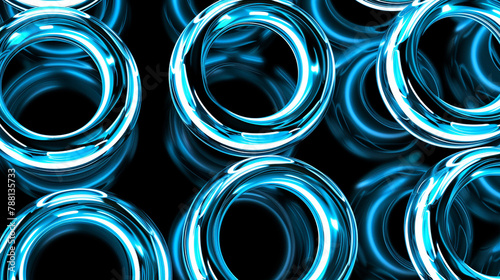 Chilled blue circles against white echo the quiet of a frost-bitten day.
