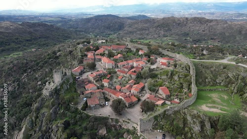 Aerial view of Sortelha, Guarda District, Portugal. photo