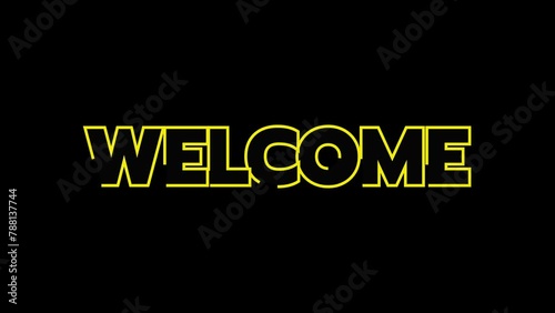 intro welcome with black background