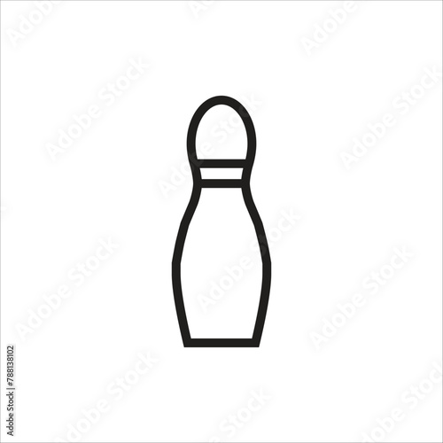 bowling pin vector icon line template