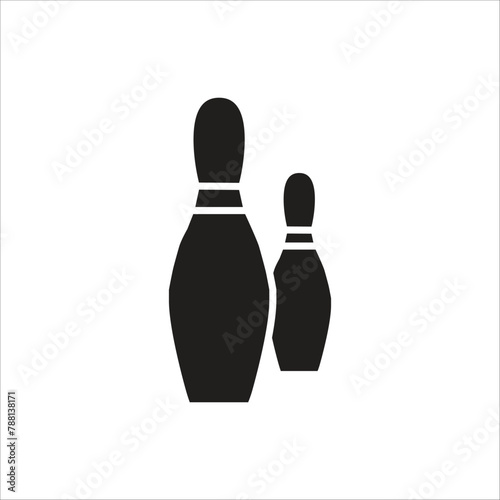 bowling pin vector icon line template