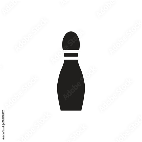 bowling pin vector icon line template