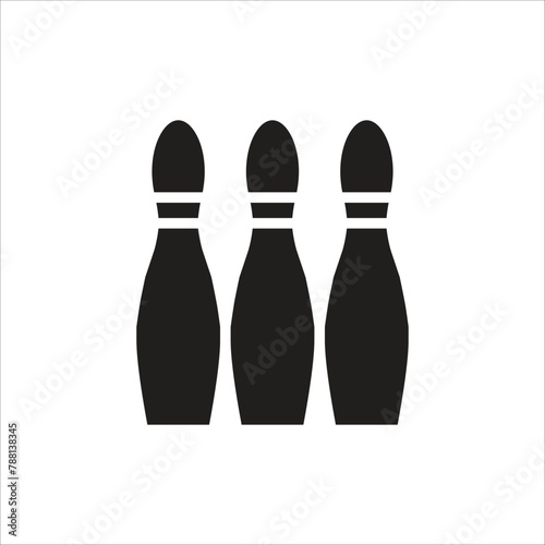 bowling pin vector icon line template