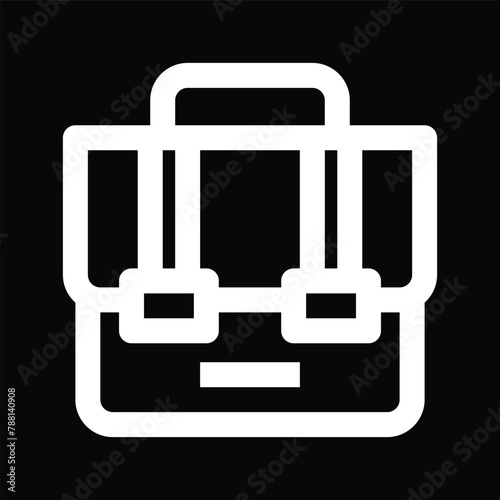 briefcase icon outline vector design