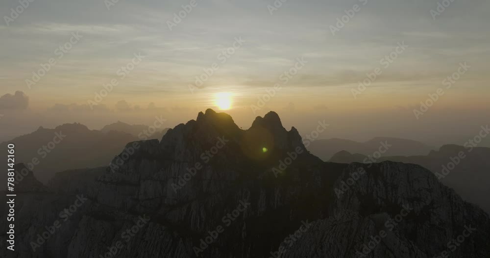 Aerial view of Haggeher Mountains ridge, Socotra Island, Yemen. Aerial view of Haggeher Mountains ridge, Socotra Island, Yemen.