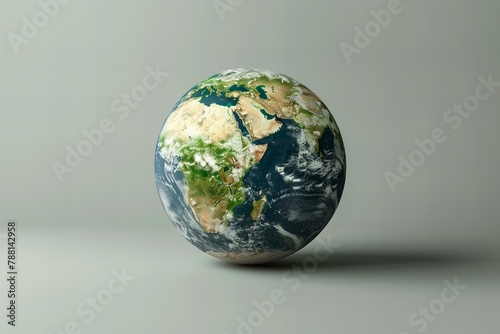 Earth day globe on neutral background