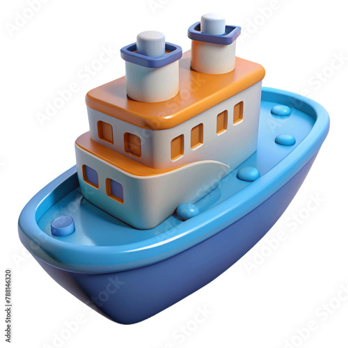 cute 3d seaship icon photo