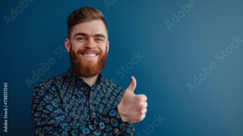 A Happy Man Giving Thumbs Up photo