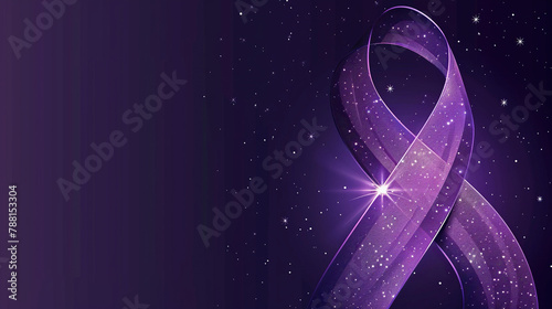 World Lupus Day Design, with purple ribbon watercolor art for chronic autoimmunity awareness Disease prevention vector template for banner, card, background. photo