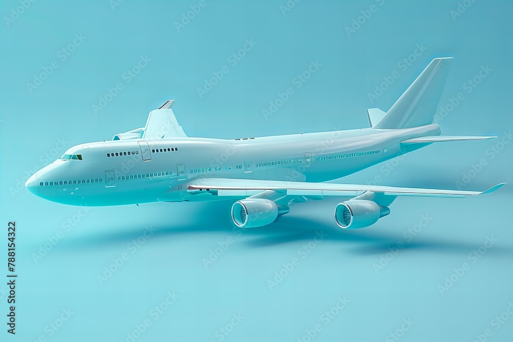custom made wallpaper toronto digital3D model of a plane, travel concept