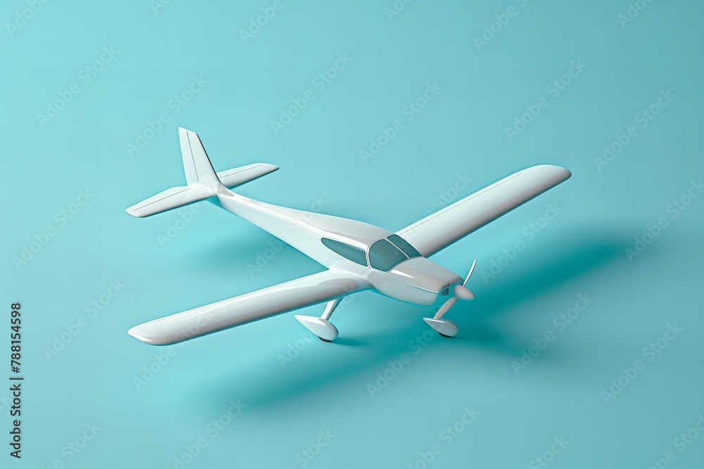 3D model of a plane, travel concept