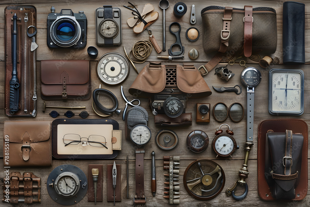 photographer new things knolling realistic photo photographer new things knolling realistic photo