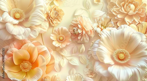 top view decorative floral wedding background © Руслан Галиуллин