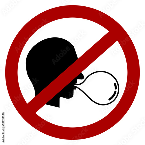 No chewing gum sign