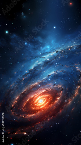 High-definition image of a dense galaxy core surrounded by swirling stars and nebulae