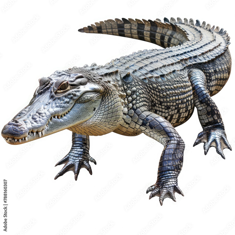 Naklejka premium Photo of Crocodile isolated on white background