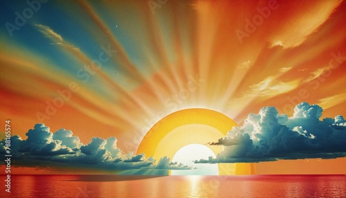 Radiant Summer Day, watercolor illustration