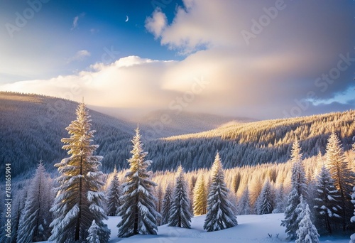Winter Wonderland  A Magical Landscape  Watercolor Style