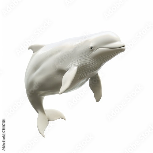 Photo of Beluga isolated on white background
