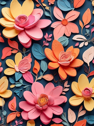 colorful flower wallpaper pattern background