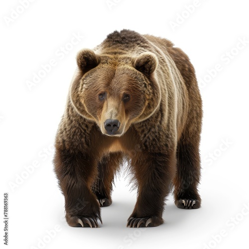 Photo of Brown Bear isolated on white background © Lenscraft