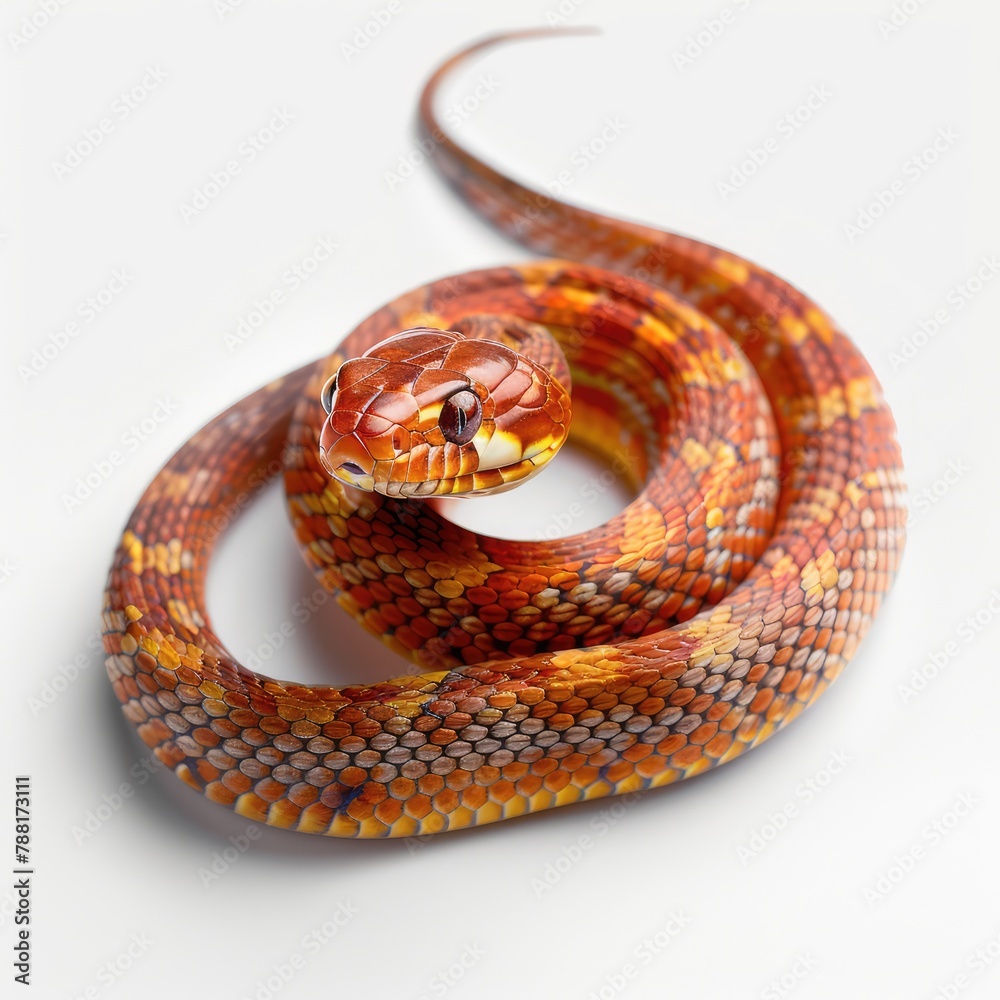 Fototapeta premium Photo of Corn snake isolated on white background