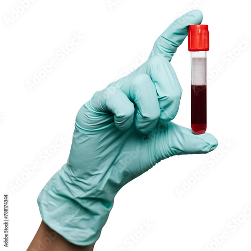 Photos Hand holding a blood test tube transparent png