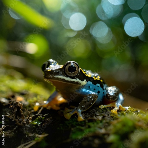 baby frog sitting at the forest © esmiloenak