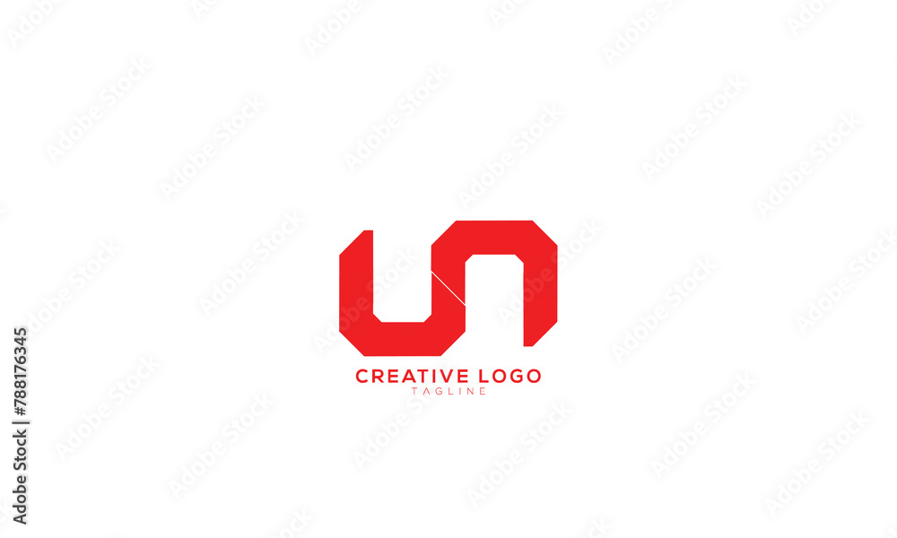 Fototapeta premium UU UN Abstract initial monogram letter alphabet logo design