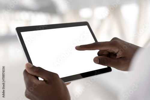 Obraz na płótnie Transparent tablet screen mockup png