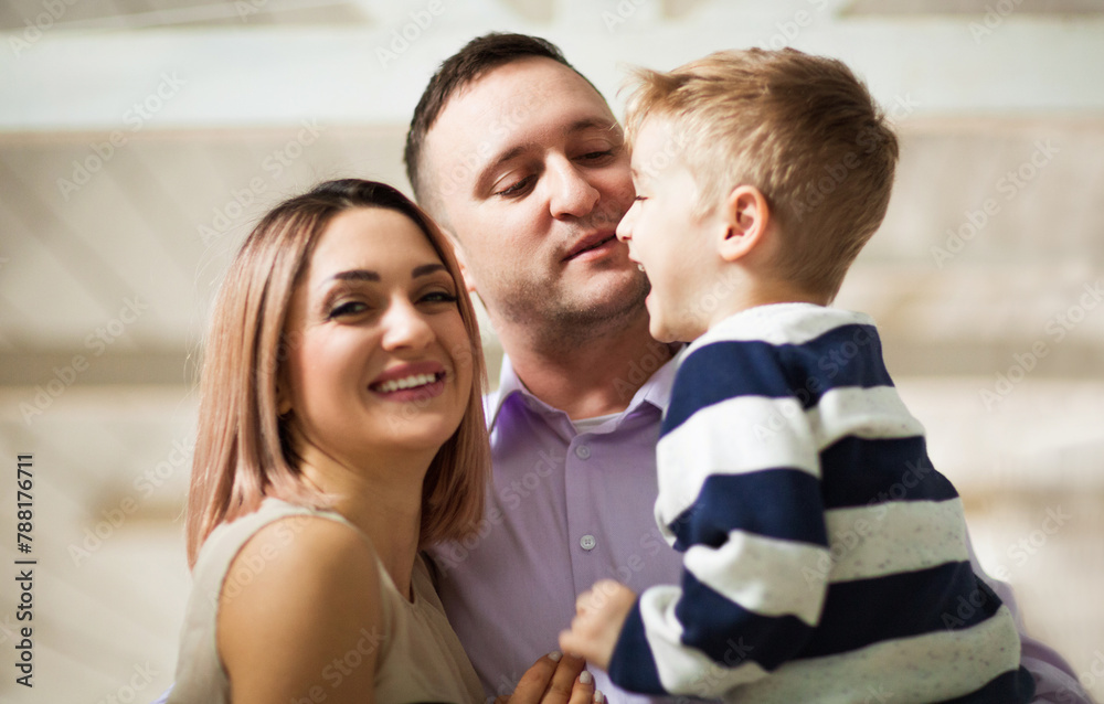 Happy family at home Happy family at home