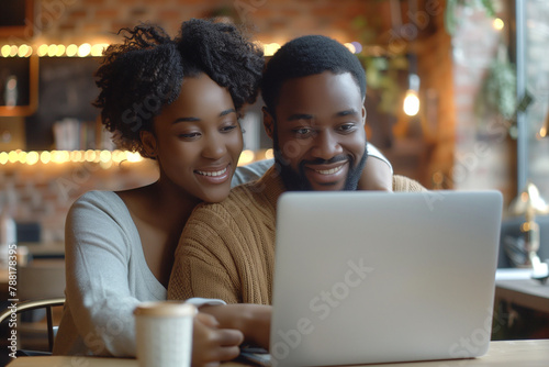 Man and Woman Looking at Laptop Screen