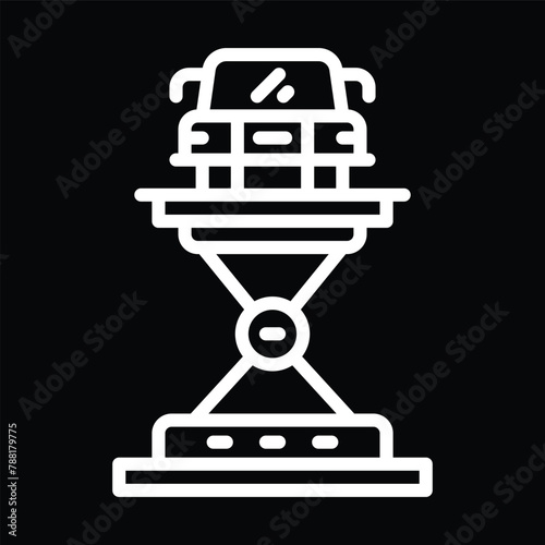 full car lift jack icon