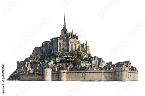 PNG Le Mont-Saint-Michel in Normandy, France collage element, transparent background photo